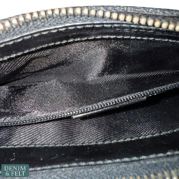 Gucci Black GG Monogram Mini Shoulder Bag with Patent Leather Trim, Vintage - Picture 14 of 16